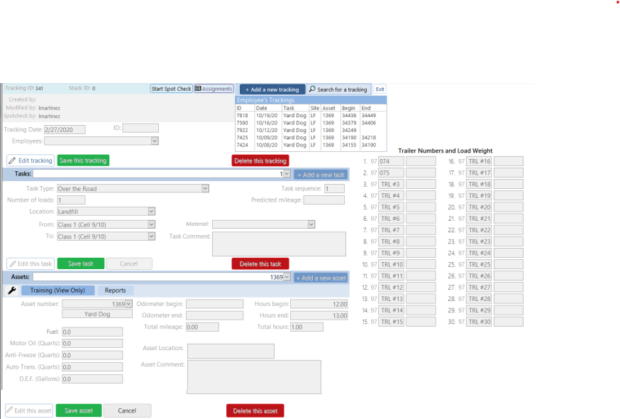 Landfill Daily Operations Microsoft Access Database